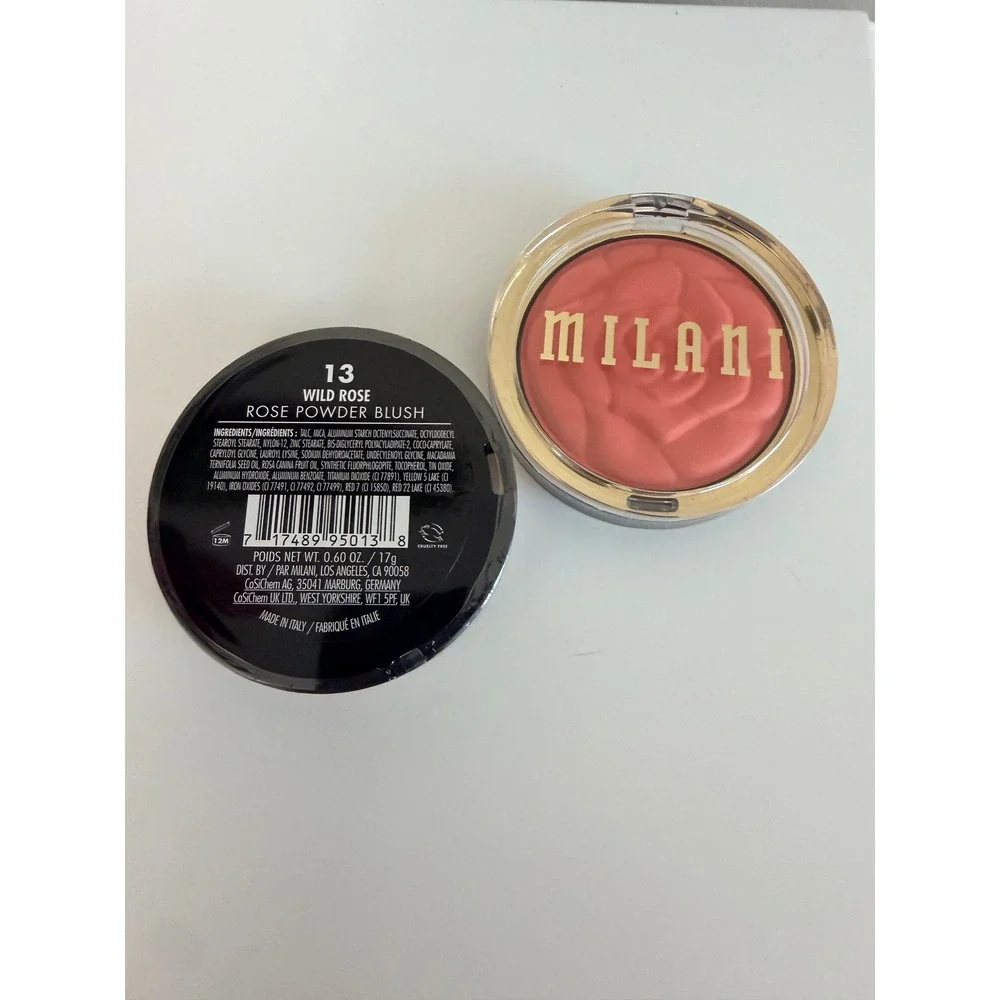Milani Rose Powder Blush Womens 0.60oz 13 Wild Rose Matte Lot of 2 NEW NWT